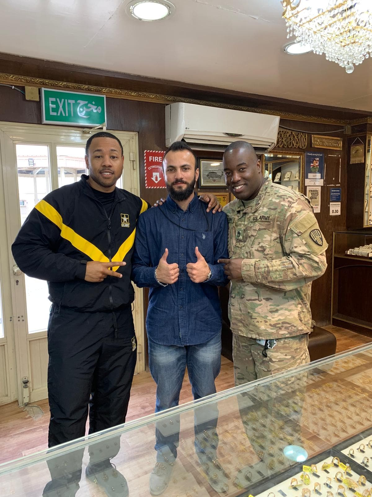 MikeDaJeweler with US Army soldiers Kuwait
