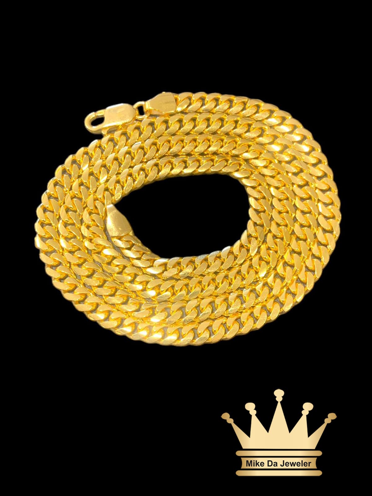 21K Handmade Miami Cuban Link Chain 24 Inch